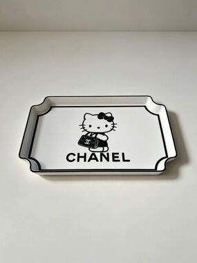 White and Black Hello Kitty Vanity Tray